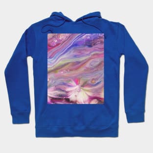 Flowers in Space Abstract Acrylic Hoodie